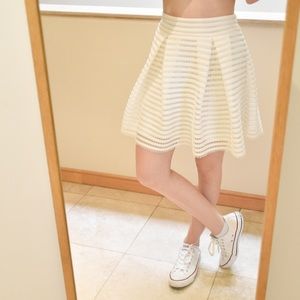 EXPRESS high waist white skirt